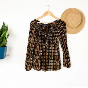 Waverly Grey Off-the-Shoulder Silk Blouse S Small